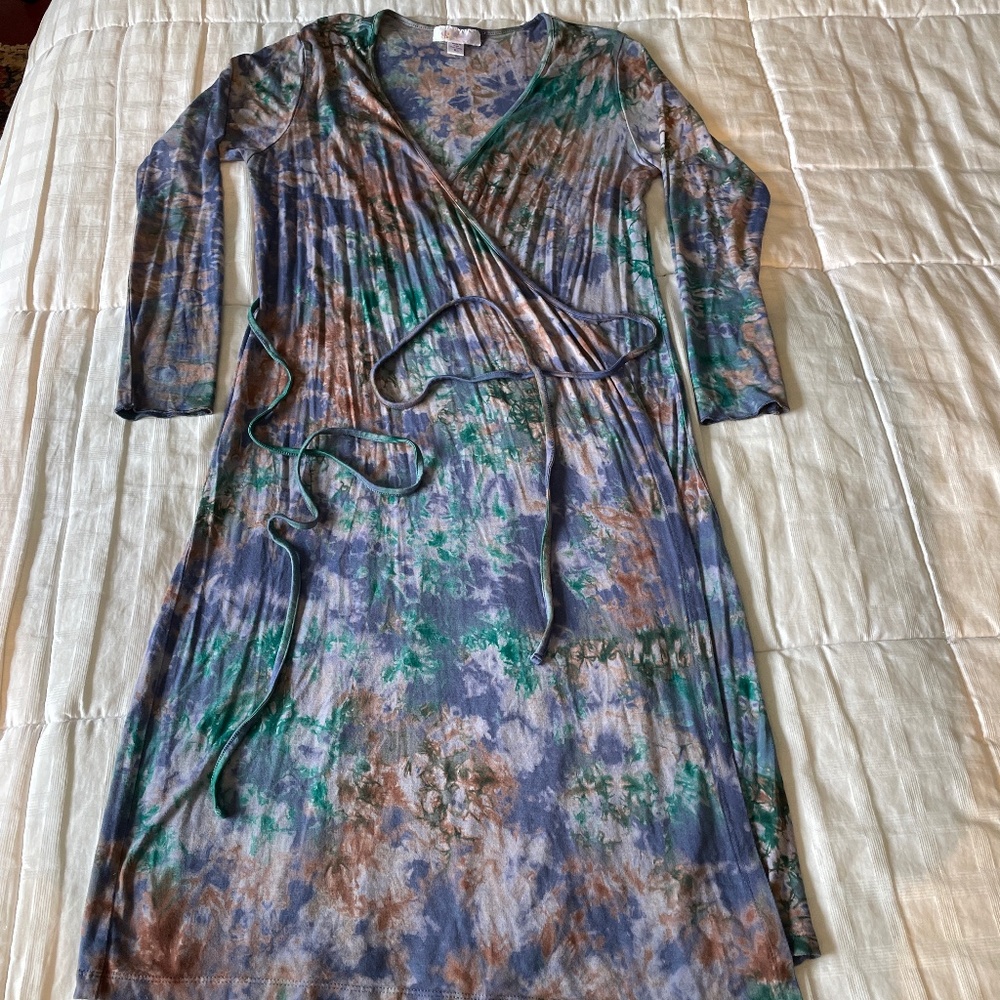 BLUE SKY Tie Wrap Tie Dye Dress size XL